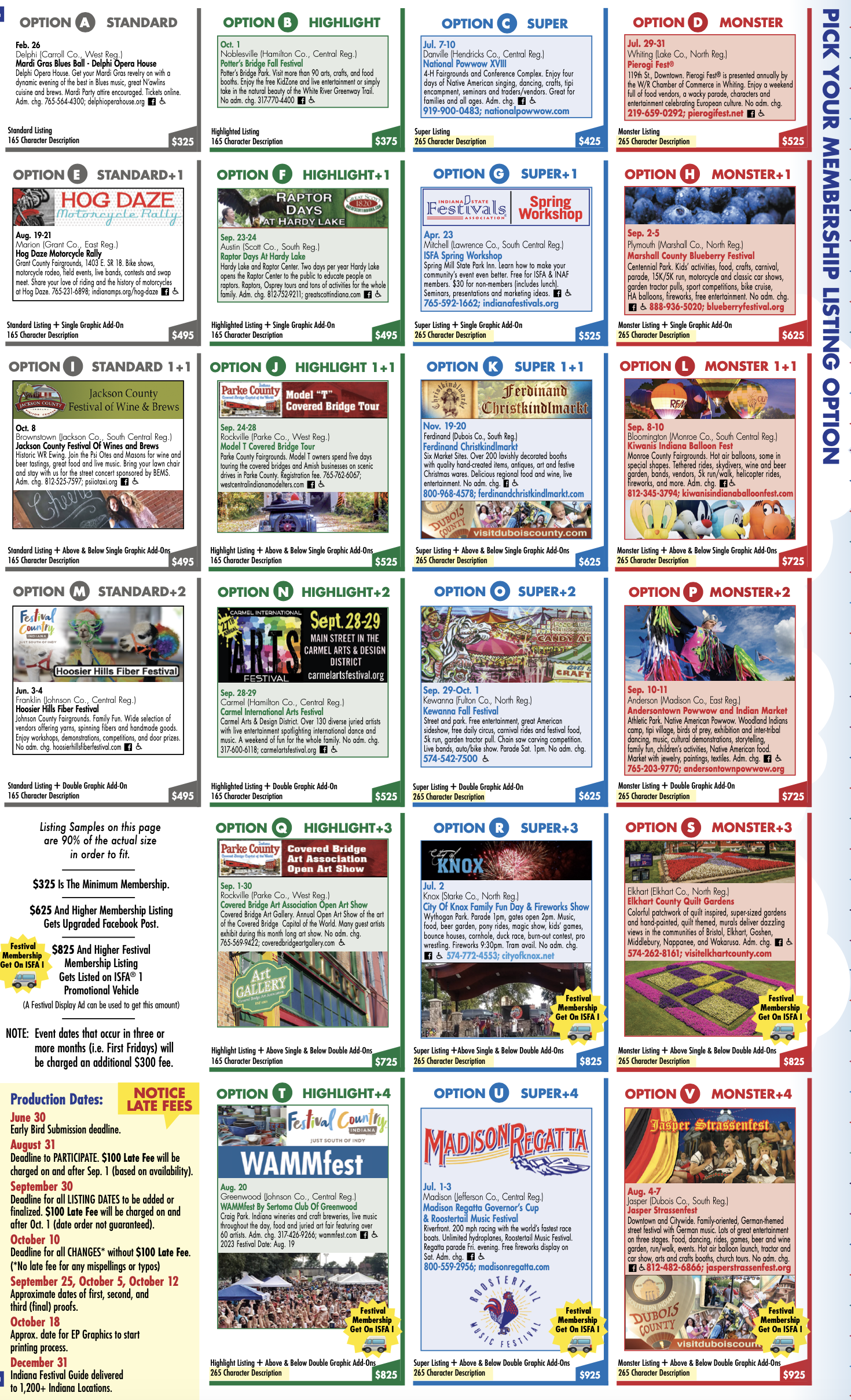 Festival listings